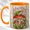 Orange, variant on Frog Mushroom Coffee Mug, Garden Frog Mug, Ceramic 11 oz