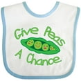 thumbnail image 3 of Inktastic Give Peas a Chance. Boys or Girls Baby Bib, 3 of 4