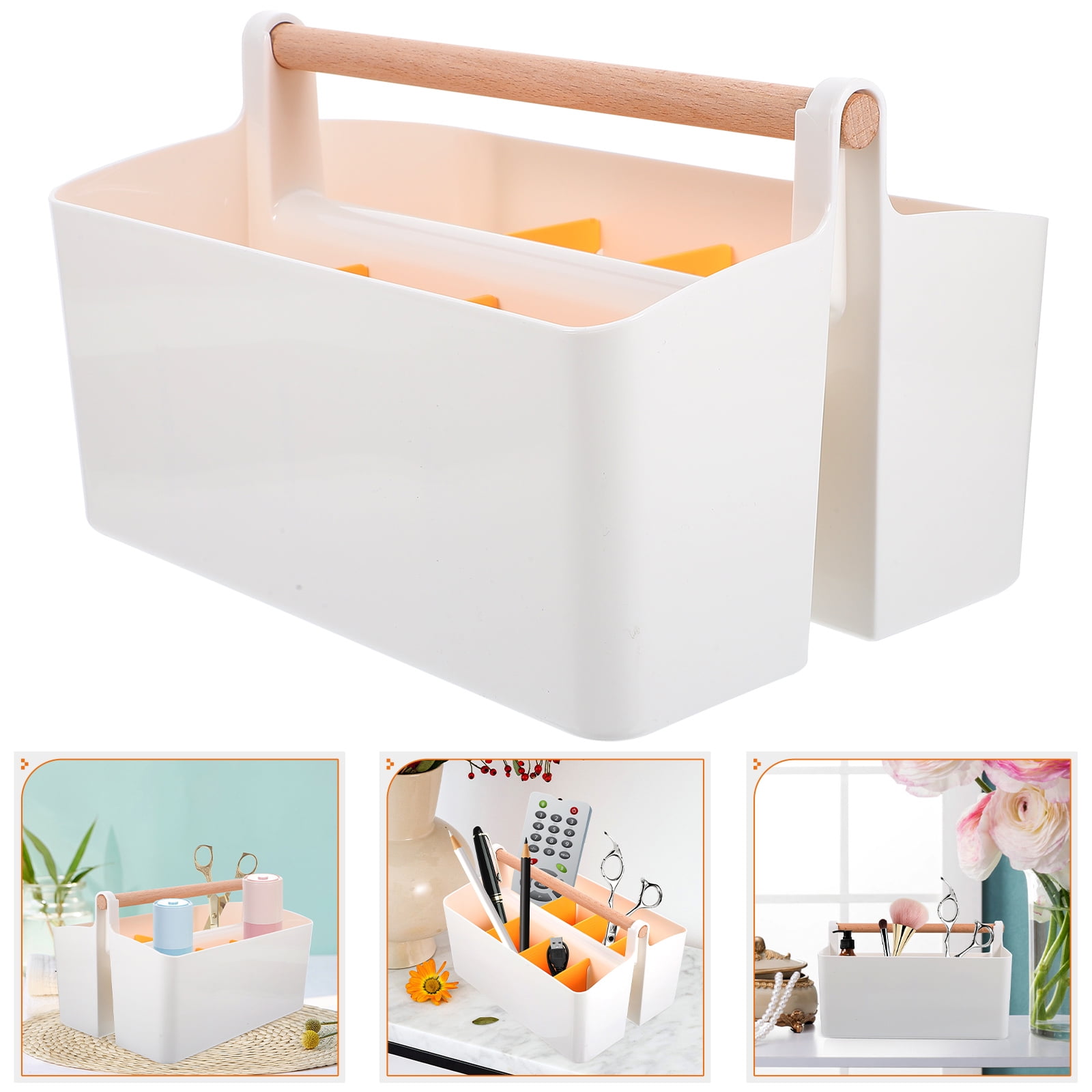 LEXSOMEO Desktop Sundries Organizer Desk Marker Box Multi-grid Pen Holder Cosmetics Storage Box