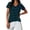 Green, variant on Staron Women's Casual Striped V-Neck Short Sleeve T-Shirt Top Basic Comfy Relaxed Loose Fit Fashion Tee, Navy M