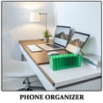 thumbnail image 3 of Raindrops Desk Organizer Box Acrylic Green for Classroom Supplies Reduce Distractions 1Set, 3 of 7