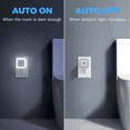 thumbnail image 4 of 4 Pack Upgraded Plug-in LED Night Light with Adjustable Brightness, Dimmable LED Nightlight with Dusk to Dawn Sensor for Bathroom, Bedroom, Kitchen, Stairs, Hallway, 4 of 7
