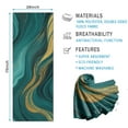 thumbnail image 2 of Teal and Gold Marble Glitter Waves Pattern Hot Yoga Mat Towel Non Slip for Hot Yoga - Quick-Drying Yoga Mat Cover with 4 Corner Pockets with Travel Bag - Hot Yoga Towel Non Slip 70"x26", 2 of 6