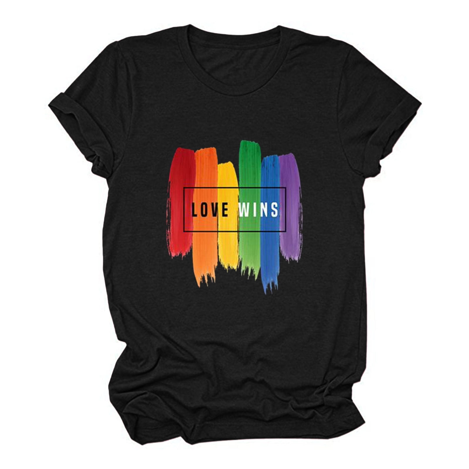 Mchoice Love Is Love Tshirt Women Rainbow Pride Shirt Lesbian Bisexual Transgender Shirt Lgbtq 
