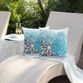 thumbnail image 5 of Outdoor Pillow Covers 18x18 Inch Set of 2 Blue Flower Decorative Waterproof Summer Outdoor Pillow Covers for Patio Funiture Garden Couch 168H18, 5 of 6