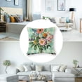 thumbnail image 5 of nygtbtfer  Pioneer Country Farm for Woman Mint Wildflower Gingham Throw Pillow White, 5 of 7