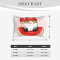 thumbnail image 4 of Lsque Watermelon Gnome Pattern Pillow Case – Soft & Cozy Throw Pillow Cover, Hypoallergenic Cushion Case for Sleeping Women with Envelope Closure-14"x20", 4 of 6