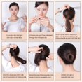 thumbnail image 6 of 50 Pcs Hair Nets for Buns 20" Invisible Elastic Edge Mesh Bun Set with 50 Hair Bobby Pins, Hair Donuts for Bun, Hair Bun Maker for Ballet Dancer Kitchen Food Service, Women & Wig (Brown), 6 of 9