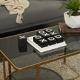 thumbnail image 2 of DecMode 9" x 3" Black Wooden Tic Tac Toe Game Set, 1-Piece, 2 of 8