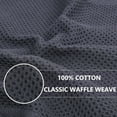 thumbnail image 3 of 6Pack 100% Cotton Waffle Weave Kitchen Dish Cloths, Ultra Soft Absorbent Quick Drying Dish Towels, 12 x 12 Inches, Dark Grey, 3 of 9