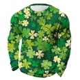 thumbnail image 1 of Camisa Del Día de San Patricio Hombres de Manga Larga de Manga Larga Cuello Redondo Tops Casuales Camisetas Camisetas Ropa para Fiesta Festival Vacaciones Viajes Calle Uso Diario, 1 of 6