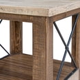 thumbnail image 2 of Niya 26 Inch Side End Table, Solid Pine Wood, Single Drawer, Brown Finish, 2 of 5