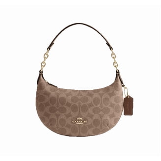 バッグ COACH Signature Mini Shoulder Bag Brown COACH Women's Mini Rowan File Shoulder Crossbody Bag Signature