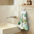 thumbnail image 3 of ZIATUBLE Marble Stripes Kitchen Hanging Towels Absorbent Dish Towel Hand Towels Reusable Hand Towels for Bathroom with Loop Easy to Clean Kitchen Hand Towels and Washcloths, 3 of 7