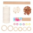 thumbnail image 1 of Wood Ring Cotton Rope Set Macrame Cord Suitable For Adult Beginners Diy Plant Sling Handmade Wooden Crafts, 1 of 9