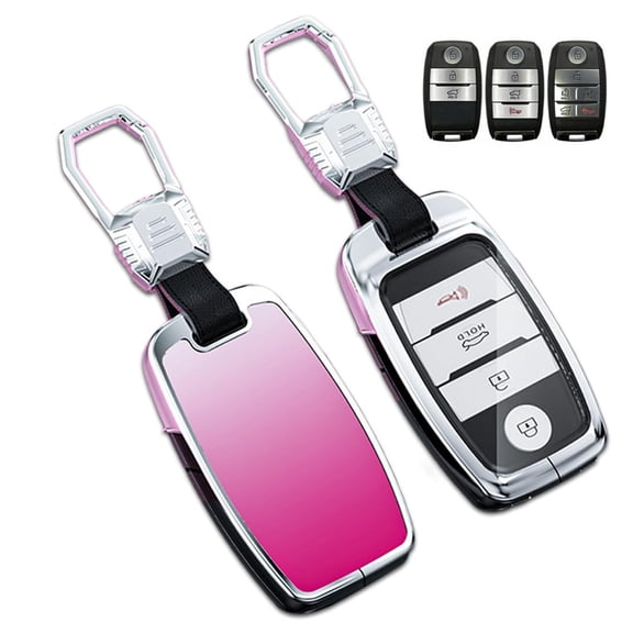 Zinc Alloy Gradient Glass Back Cover Key Fob Case Holder Shell Accessories Compatible for Kia Forte Koup Optima Rio Sedona Sorento Soul EV Sportage NIRO Forte5