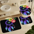 thumbnail image 6 of Colorful Feather Dreamcatcher Print(1) Shower Curtain Bathroom Sets Toilet Lid Rug, Bath Mat And Contour Mat, Shower Curtain 4Pcs, 6 of 8