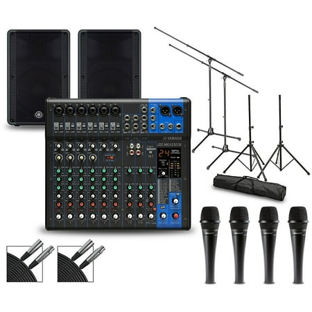 Yamaha Complete PA Package with MG12XUK Mixer and Yamaha DBR Speakers 15" Mains