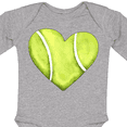 thumbnail image 4 of Inktastic Tennis Ball in Heart Boys or Girls Long Sleeve Baby Bodysuit, 4 of 5