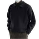 thumbnail image 1 of pstuiky Camisas para hombre de manga larga, Suéter de punto con cuello de color liso para hombre Suéter de manga larga para hombre tops de invierno para hombre l, 1 of 5