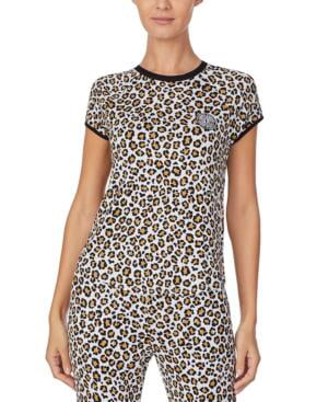 Details about   DKNY Womens Contrast-Print High-Low Sleepshirt 