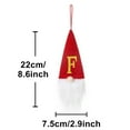 thumbnail image 3 of Personalized Letter A-Z Gnome Ornament Scandinavian Style Plush Hanging Decoration for Home Office Holiday Tree Party Gift, 3 of 7