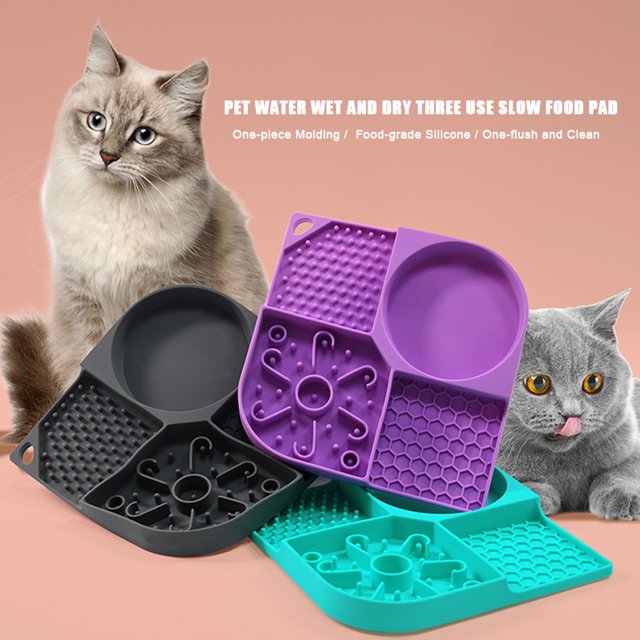 Lick Mat,Pet With Suction Lick Mat Cups Silicone Lick Suction Cups Silicone Slow Lick With Suction Cup And Silicone Mat Cat Anxiety | With Licky Silicone Mat | With Slow Cat Slow Lick Cup And Anxiety
