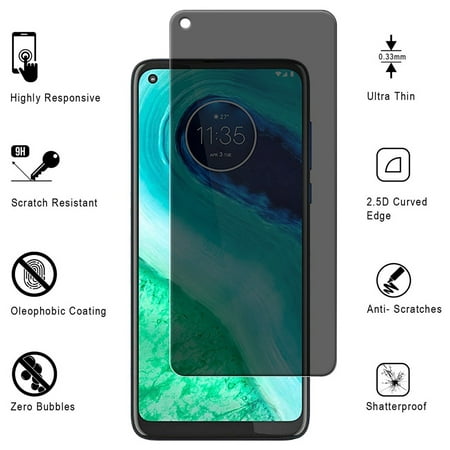 For Motorola Moto G Fast Privacy Screen Protector Anti-Spy Tempered Glass Film 3D Full Coverage