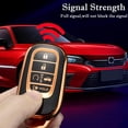 thumbnail image 5 of Key Fob Cover Compatible with Fit for Honda Civic CR-V Accord HR-V Pilot, Premium Soft TPU, Full Protection, Smart Remote Key, Keychain, Keychain Case Holder Protector,Size D-black, 5 of 6