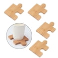 thumbnail image 3 of DOLITY 4 Pcs Wooden Coasters Tea Cup Pad Table Protector Reusable Home Decor Cup Holder Bamboo Wood, 3 of 6