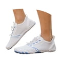 thumbnail image 3 of lnmuld Men Women Barefoot Shoes, Breathable Mesh Shoes for Water Yoga Fitness Hiking Color:White,Size:10, 3 of 7