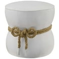 thumbnail image 2 of Modway Beat Nautical Rope Upholstered Fabric Ottoman in White, 2 of 5