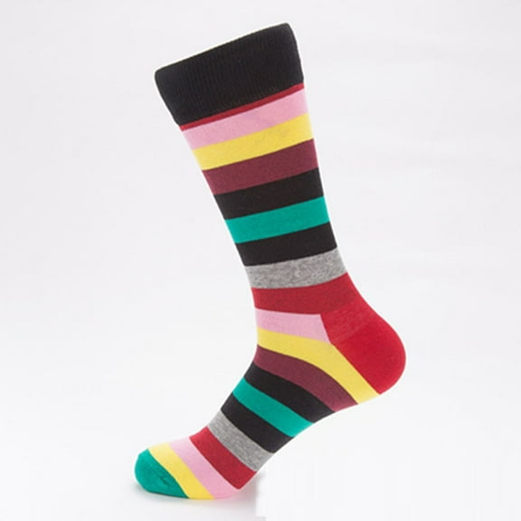 Dyfzdhu Unisex Striped Socks Cotton Socks Street Trend Tube Socks