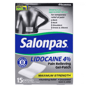 Salonpas Licodaine Pain Relieving Maximum Strength Gel Patch - 15 Patches