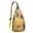 Yellow-28, variant on Exotic Floral Sling Backpack – Palm Leaf & Tropical Flowers Pattern, Durable Anti-Theft Pack for Students