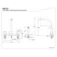 thumbnail image 2 of Kingston Brass KB742 8-Inch Centerset Kitchen Faucet, Polished Chrome, 2 of 2
