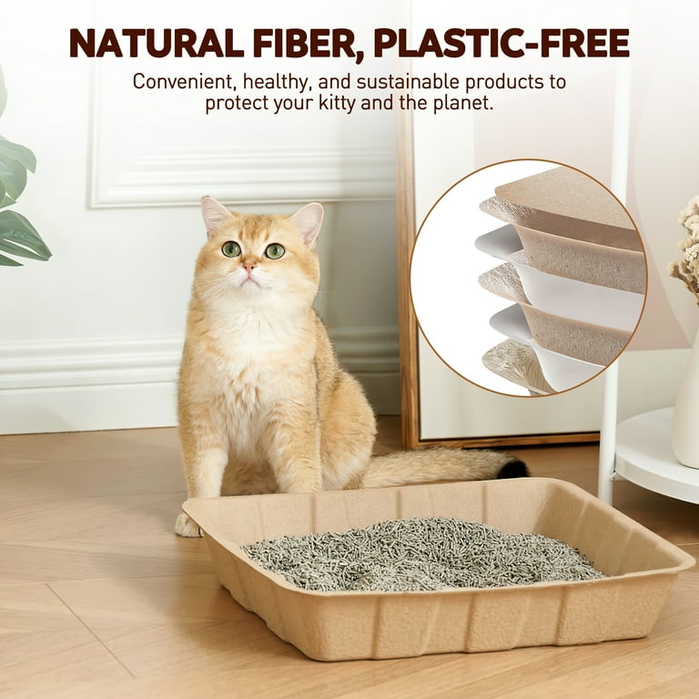Cshidworld Disposable Litter Box, 5-Pack Large photo 2