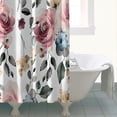 thumbnail image 4 of Pioneer Flower Floral Print Pattern Shower Curtain 72"x84" ,Bathroom Decorative Shower Curtains Set with 12 Hooks,Modern Waterproof Washable Shower Curtain, 4 of 6