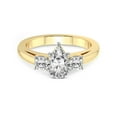 thumbnail image 3 of 4 Carat IGI Certified Pear Shape Lab Grown Diamond Engagement Ring | 14K Yellow Gold |Jia Secret Double Halo Eternity Diamond Ring | FG-VS1-VS2 Quality Friendly Diamonds, 3 of 5