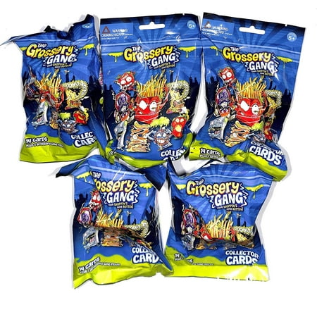 Inaugural Season Collectors - Grossery Gang Season 1 PACK - Include 14 collector cards & 1 Figure 5 Blind Packs/Bags