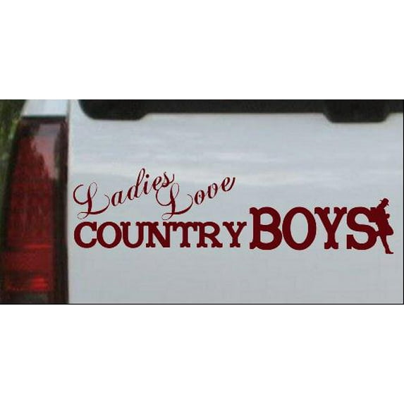 Ladies Love Country Boys Car or Truck Window Decal Sticker