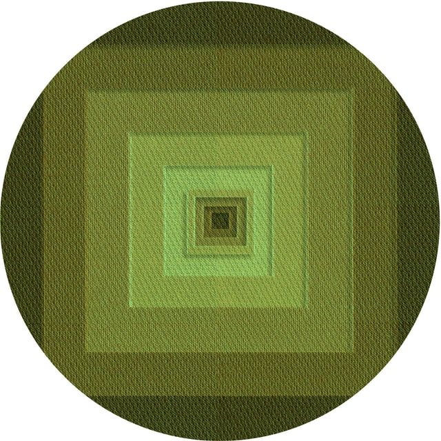 Ahgly Tapis Rond Lavable en Machine Intérieur Transitionnel Marron Chocolat, 6 Pieds Rond