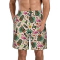 thumbnail image 1 of Balery Tropical Mask Flamingo Traje de Baño Estilo Hawaiano para Hombre, Shorts de Secado Rápido con Bolsillos-XX-Large, 1 of 6