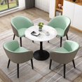 thumbnail image 3 of Large Modern Dining Room Sets 4 Chairs Vanity Table Makeup Round Dining Table Kitchen Juegos De Comedor Garden Furniture Sets My Lux Decor Round, 3 of 17