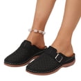 thumbnail image 3 of Domzle Clogs for Women Mules Comfortable Slip On Closed Toe Casual Shoes | Cushioned Footbed All-Day Comfort Non Slip Platform Dress Shoes Breathable Upper for Walking Work Black, 3 of 6