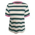 thumbnail image 4 of JAKANYQ T-Shirts pour Femmes Col Rond Hauts Amples Rayés Contraste Manches Courtes T-shirt Joli Tee, 4 of 4