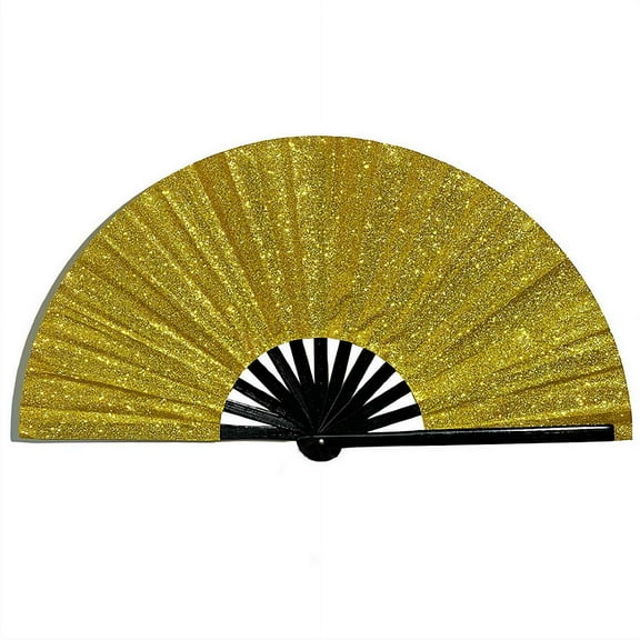 Bags Rave Fan - Large Folding Fan - Clack Fan Hand Fan for Raves, Halloween, Burlesque, Rainbow Outfits for Women & Festival Accessories