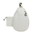 thumbnail image 3 of QualitChoice Tennis Racquet Bag Excellent Capacity Squash Pickle Ball Active Individuals Tennis Bag For Men Women 2 Rackets Backpack White 29.5x10x43cm, 3 of 6