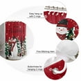 thumbnail image 6 of Red Christmas Bathroom Curtain 72 Inch Shower Stall Curtain with Hooks, Snowman Snowflake Xmas Tree Waterproof Polyester Bath Curtain Washable Bathtub Curtain 36''x 72'', 6 of 6