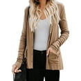 thumbnail image 5 of BLTIBY Womens 2024 Open Front Jacket Spring Fall Long Sleeve Button Cardigans Fashion Long Coats Lightweight Casual Soft Tops Khaki S, 5 of 9